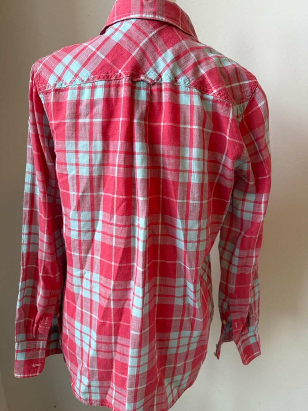 J. Crew The Perfect Shirt in Red and Light Blue Plaid - Picture 2 of 5